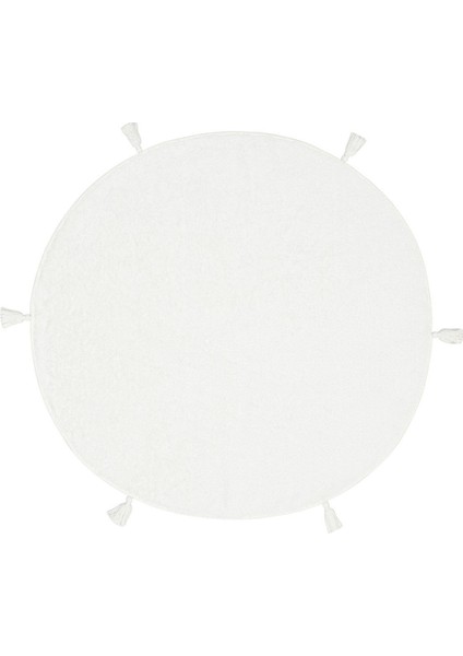 Candy Baby Plaın Whıte %100 Pamuk Naturel Malzeme ile Üretilmiş Kaymaz Bebek Çocuk Halısı