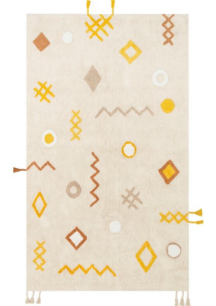 Candy Baby 12 %100 Pamuk Naturel Malzeme ile Üretilmiş Kaymaz Bebek Çocuk Halısı