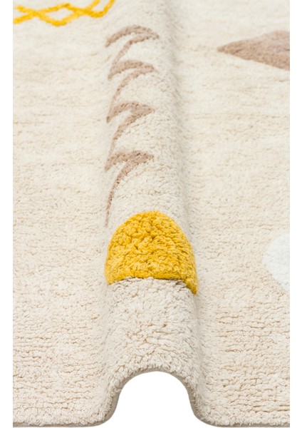 Candy Baby 12 %100 Pamuk Naturel Malzeme ile Üretilmiş Kaymaz Bebek Çocuk Halısı modelleri