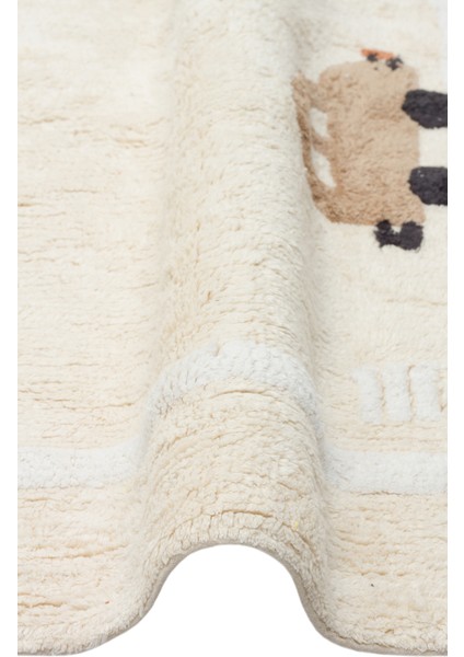 Candy Baby 09 %100 Pamuk Naturel Malzeme ile Üretilmiş Kaymaz Bebek Çocuk Halısı modelleri