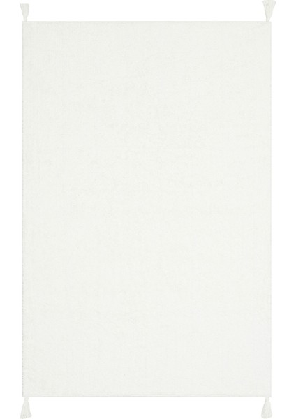 Candy Baby Plaın Whıte %100 Pamuk Naturel Malzeme ile Üretilmiş Kaymaz Bebek Çocuk Halısı