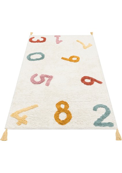 Candy Baby 02 %100 Pamuk Naturel Malzeme ile Üretilmiş Kaymaz Bebek Çocuk Halısı indirimleri