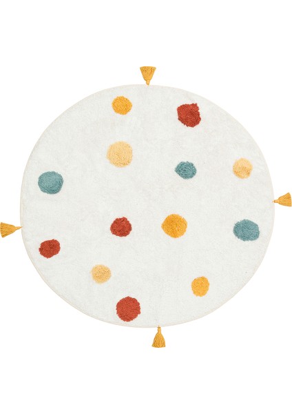 Candy Baby 06 %100 Pamuk Naturel Malzeme ile Üretilmiş Kaymaz Bebek Çocuk Halısı