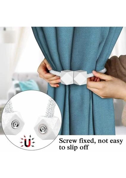 2 Adet Manyetik Klipleri Iç Dekorasyon Kare Model Toplayıcı Toka Tutucu Aksesuarı modelleri