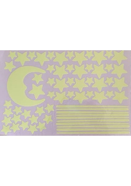 Co. Fosforlu Çocuk Odası Duvar Çıkartması Dekorasyon Yıldız Yağmuru 2 Sayfa fiyatları