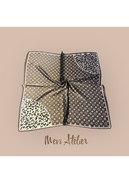 Leopar Desenli Kahverengi Fular 70 x 70 fiyatları