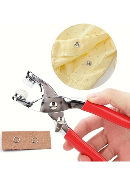 Paslanmaz Çelik Çıtçıt ve Metal Düğme Basma Montaj Sıkıştırma Pensesi Makinası Aleti Aparatı