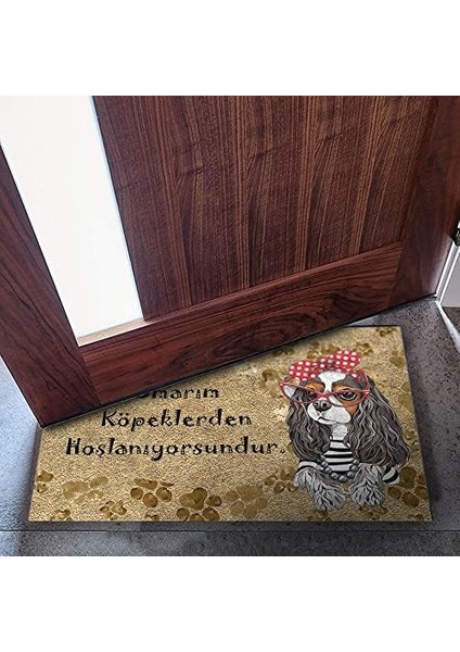 Tasarımlı Dekoratif Kapı Önü Paspas, Dış Mekan/ev Içi/ /mutfak/yatak Odası/giriş Paspasları (Umarım Köpeklerden Hoşlanıyorsundur, 45X70) modelleri