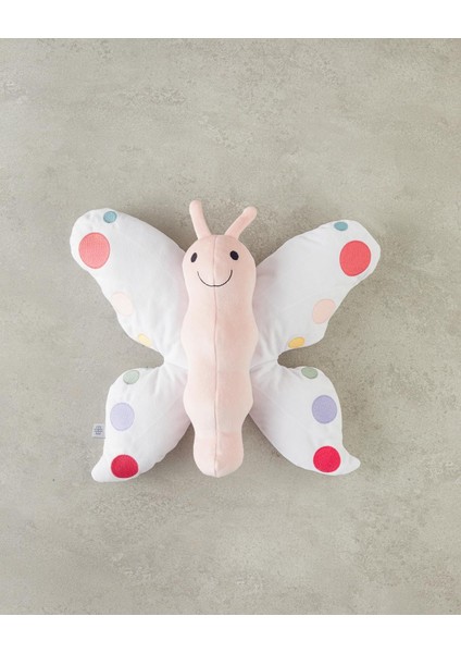 Butterfly Bebe Dekoratif Kırlent 40 cm Beyaz