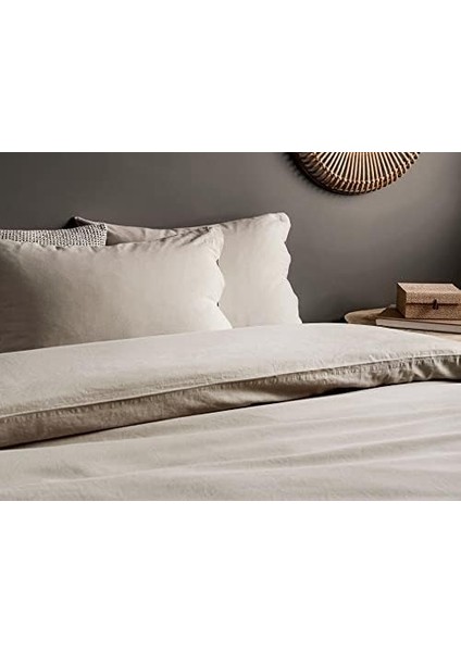 Coco NT0000000111 Mer Tek Kişilik Yıkamalı Nevresim Takımı, Bej modelleri