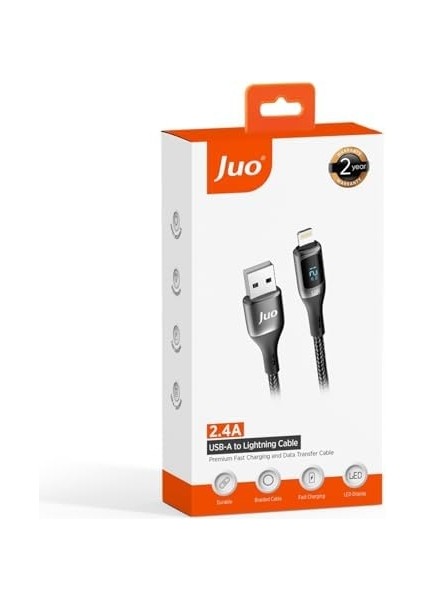 12W LED Ekranlı Usb-A To iPad Örgülü Hızlı Şarj ve Kablosu 2 Metre fiyatları