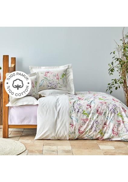 Melosa PEMBE%100 Pamuk Tek Kişilik Nevresim Takımı