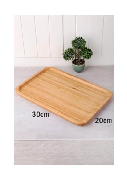 Bambu Lüx Dikdörtgen Büyük Servis-Sunum Tabağı 30X20X1,8CM fiyatları