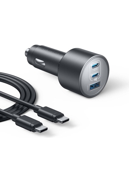 167.5 W Araç Şarjı 3 Port + 1 M Type-C Kablo, B2737
