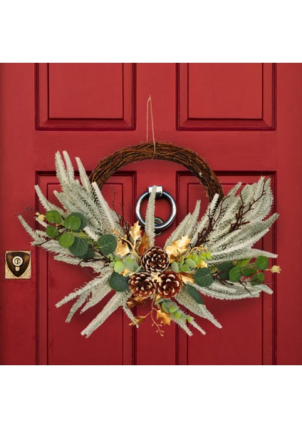 Yılbaşı Dekor Çelengi Kapı Çelengi 40 cm