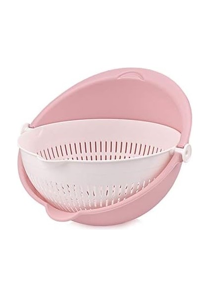 Çok Amaçlı 360 Derece Dönebilir Pratik Hazneli Mutfak Süzgeç Elek