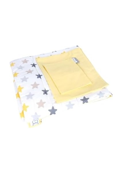 El Yapımı Yıldız Desenli Yorgan Çarşaf ve Yastıklı Üçlü Set fiyatları