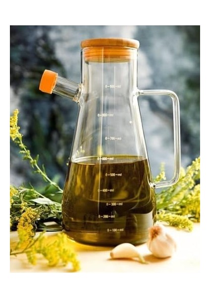 Borosilikat Cam Chef Model Yağdanlık [bambu Kapaklı] fiyatları