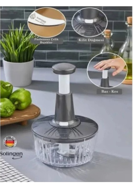 Solingen Rondo El Rondosu 3 Bıçaklı Manüel Rondo Doğrayıcı Gold fırsatları