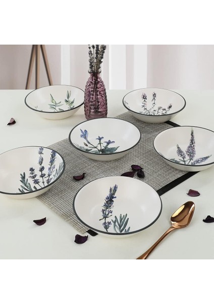 Çiçek Bahçesi Yemek Tabağı 18 cm 6 Adet