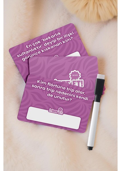 Itiraf Et Kızlar Gecesi Kart Oyunu 45 Kart + Kalem Hediyeli Eğlenceli Kız Kıza Parti Oyunu indirimleri