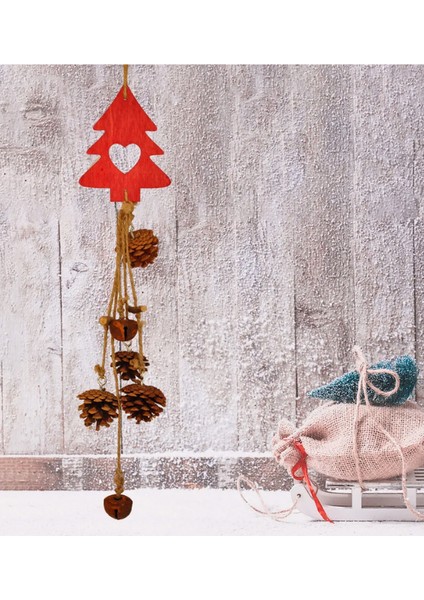 Yılbaşı Dekoru Naturel Sarkıt Süs Ağaç ve Kapı Süsü Çam Ağacı