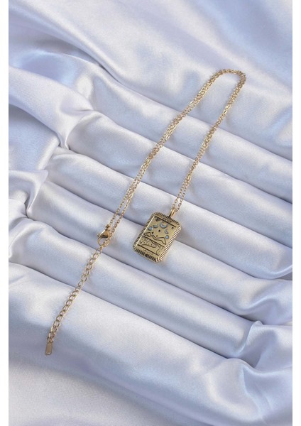 316L Çelik Zincir Eskitme Altın Renk Ay Figürlü Tarot Kolye - TJ-BKO9221 modelleri