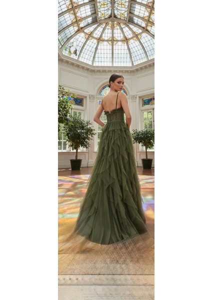 Taş Işlemeli Katkat Tül Elbise fiyatları