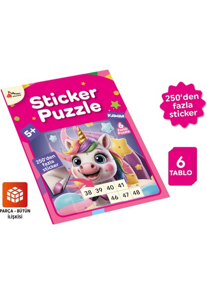 Sticker Puzzle - Kawaii, Çıkartmalı Yapboz Etkinlik kitabı fiyatları