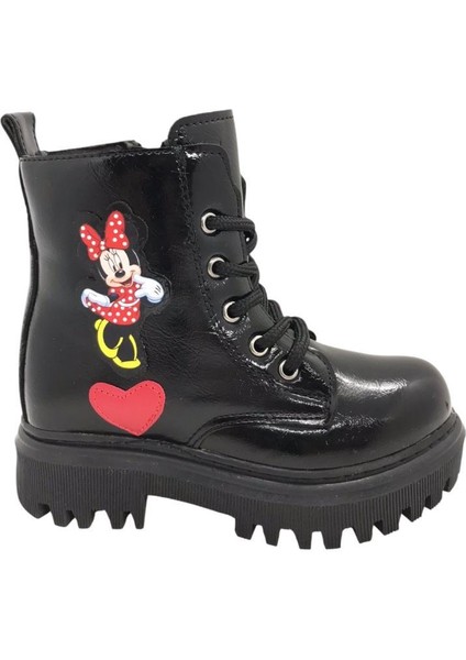 Kız Çocuk Suya Soğuk Havaya Dayanıklı Minnie Figürlü Kışlık Siyah Rugan Bot Ayakkabı fiyatları