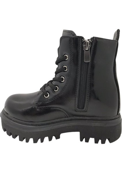 Kız Çocuk Suya Soğuk Havaya Dayanıklı Minnie Figürlü Kışlık Siyah Rugan Bot Ayakkabı indirimleri