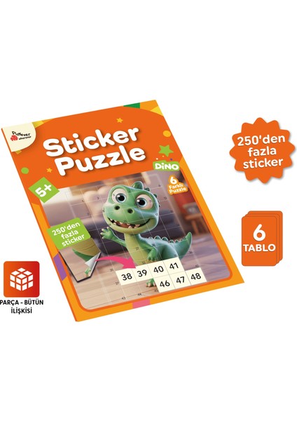 Sticker Puzzle - Dino, Çıkartmalı Yapboz Etkinlik kitabı modelleri