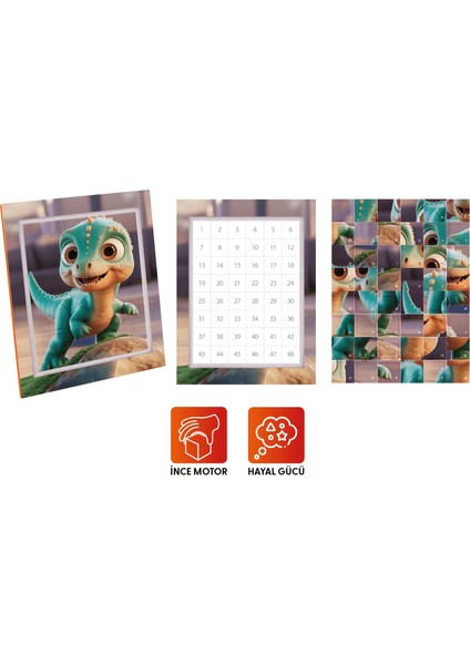 Sticker Puzzle - Dino, Çıkartmalı Yapboz Etkinlik kitabı fırsatları