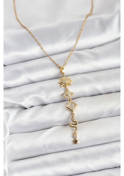 Zarif Boyunlar Için Golden Çelik Zincir Güneş Enerji Kadın Kolye fiyatları