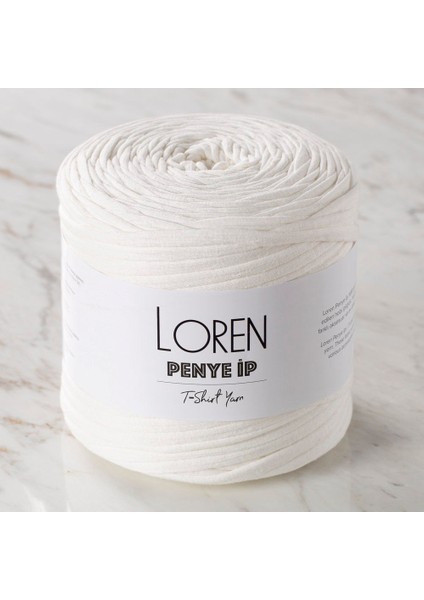 Loren Penye Kumaş El Örgü Ipi Krem - 34 - 34489
