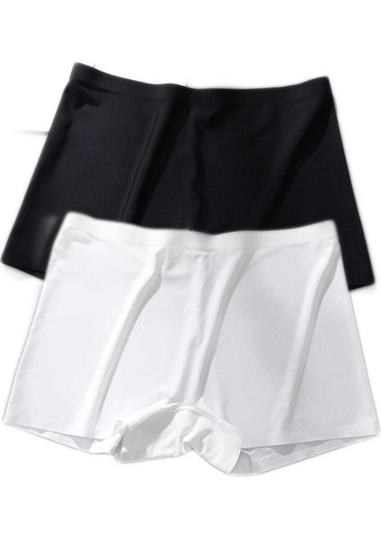 2 Adet Kadın Dikişsiz Görünmez Iz Yapmaz Mini Şort Boxer Siyah Beyaz fiyatları