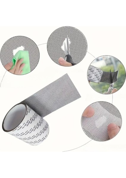 Buffer® Güçlü Yapışkanlı Pencere Tamir Bandı, Böcek Önleyici Yama Bandı 2 mt x 5 cm fırsatları