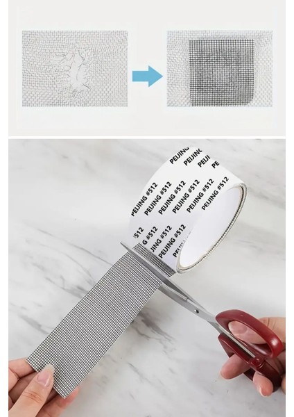 Buffer® Güçlü Yapışkanlı Pencere Tamir Bandı, Böcek Önleyici Yama Bandı 2 mt x 5 cm