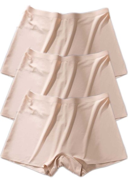 3 Adet Kadın Dikişsiz Görünmez Iz Yapmaz Mini Şort Boxer Ten fiyatları