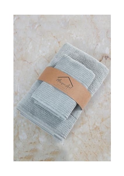 Tekstil | 50X90-70X140 cm 4'lü Havlu SETI,%100 Pamuklu Havlu Takımı Gri fiyatları