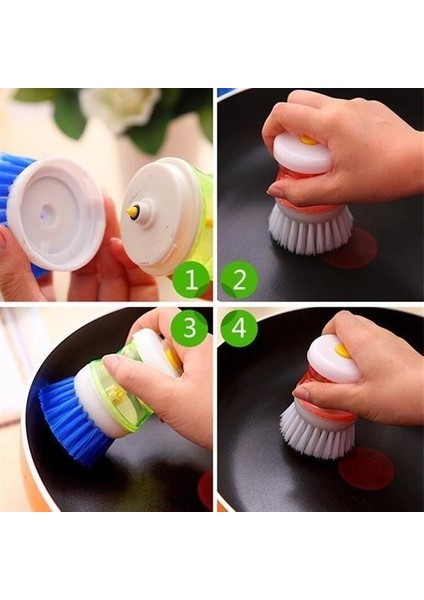 Buffer® Deterjan Hazneli Kolay Bulaşık Yıkama Fırçası Bulaşık Sünger