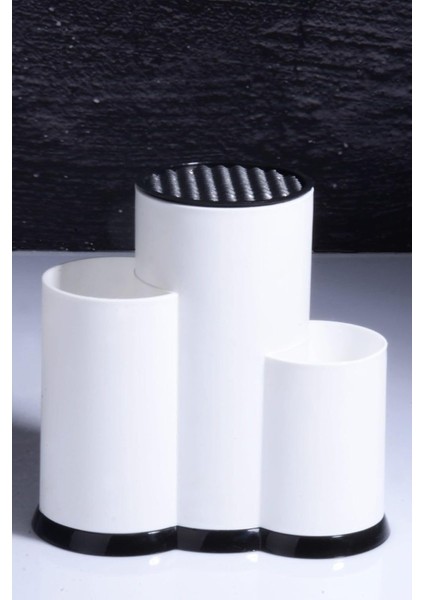 Diyarı Tezgah Üstü Bıçaklık Kepçelik ve Kaşıklık Düzenleyici Organizer Beyaz 30 x 34