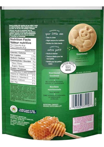 Organic Biologigue Biscuits Honey Miel Gluten Free- şekersiz ballı Bebek Bisküvisi 150 gr fiyatları