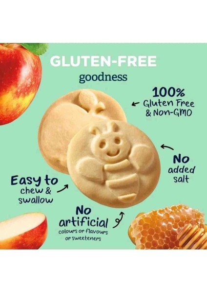 Organic Biologigue Biscuits Honey Miel Gluten Free- şekersiz ballı Bebek Bisküvisi 150 gr modelleri
