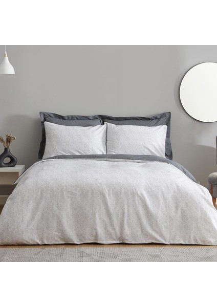 FERNE%100 Pamuk Çift Kişilik Nevresım Takımı Gri