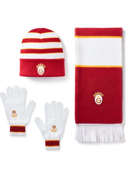Galatasaray 5 Yıldız Atkı Bere Eldiven Takım U252209