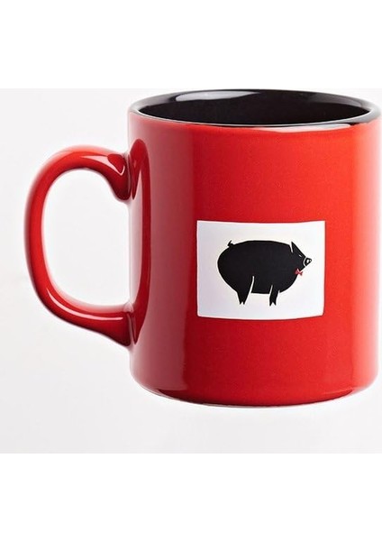 Dükkân Kupa (Dışı Kırmızı Içi Siyah Seramik) - Ed. Ser.2 - George Orwell/hayvan Çiftliği