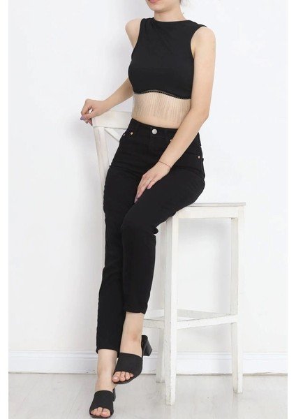 Mom Jean Siyah Renk modelleri