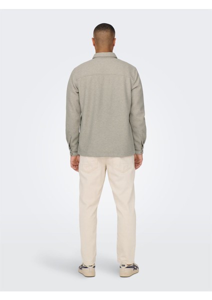 Onsdal Ovr Zıp Ls Shırt Erkek Gri Uk Gömlek - 22026312 indirimleri