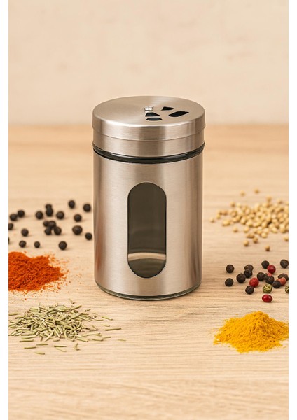 Cam Metal Kapaklı Tuzluk 100 ml